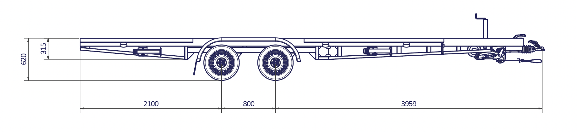 REMOLQUE TINY HOUSE CLÁSICO P 5,4 m x 2,44 m - 2.969 Kg