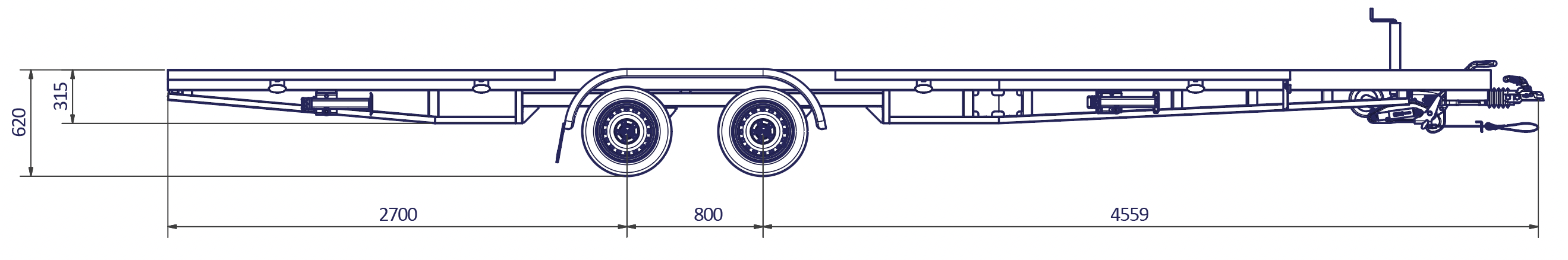 REMOLQUE TINY HOUSE PLATAFORMA R 6,6 m x 2,44 m - 2.900 Kg